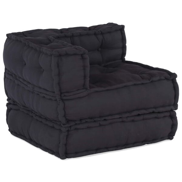 vidaXL Modulsofa 3 pcs Antracit Stof