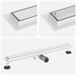 vidaXL 2 i 1 bruserafl&oslash;b S&oslash;lv 70 cm Rustfrit St&aring;l 304