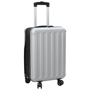 vidaXL Kuffert med l&aring;s S&oslash;lv 34 x 23 x 55.5 cm ABS Plastik