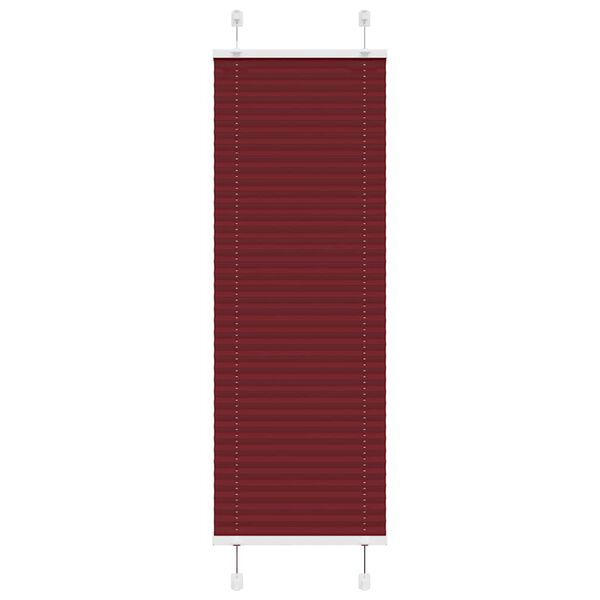 vidaXL Pliss&eacute;gardin Bordeauxr&oslash;d 45x100 cm Stofbredde 44,4 cm Polyester