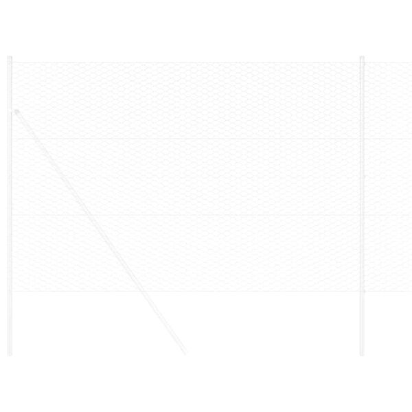 vidaXL Hexagon Hegn Sølv 1.6 x 25 m Galvaniseret stål