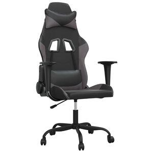 vidaXL gamingstol kunstl&aelig;der sort og gr&aring;