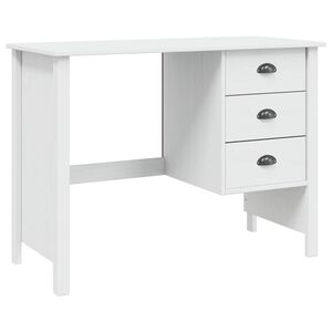 vidaXL Skrivebord med Skuffer med skuffe HILL Hvid 100 x 45 x 74 cm