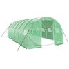 vidaXL drivhus med st&aring;lstel 18 m&sup2; 6x3x2 m gr&oslash;n