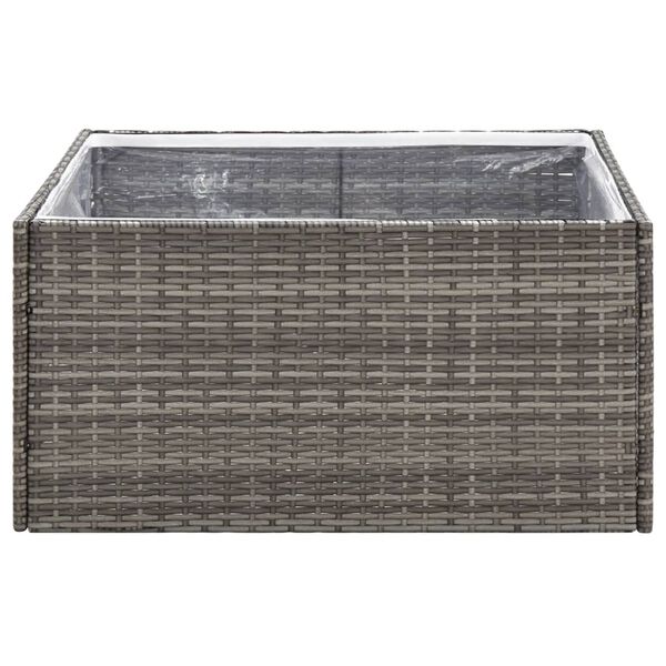 vidaXL plantekasse 80x80x40 cm polyrattan gr&aring;