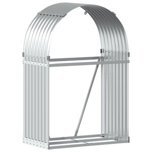 vidaXL br&aelig;ndestativ 80x45x120 cm galvaniseret st&aring;l s&oslash;lvfarvet