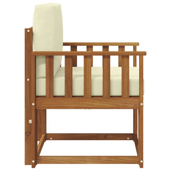 vidaXL Udend&oslash;rs sofa Soli Akacietr&aelig; og polyester Naturfarvet