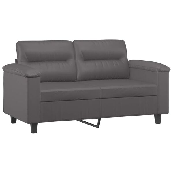 vidaXL 2-personers sofa 120 cm kunstl&aelig;der gr&aring;