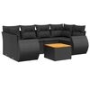 vidaXL sofas&aelig;t til haven 7 dele med hynder polyrattan sort