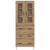 vidaXL Highboard Artisan Egetr&aelig; 69,5 x 34 x 90 cm Konstrueret tr&aelig;