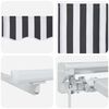 vidaXL Manuel markise-ramme med LED-lys Anthracit og hvid 2,5 x 2 m
