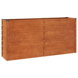 vidaXL h&oslash;jbed 160x40x77 cm cortenst&aring;l rustfarvet