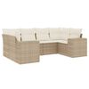 vidaXL sofas&aelig;t til haven 6 dele med hynder polyrattan beige