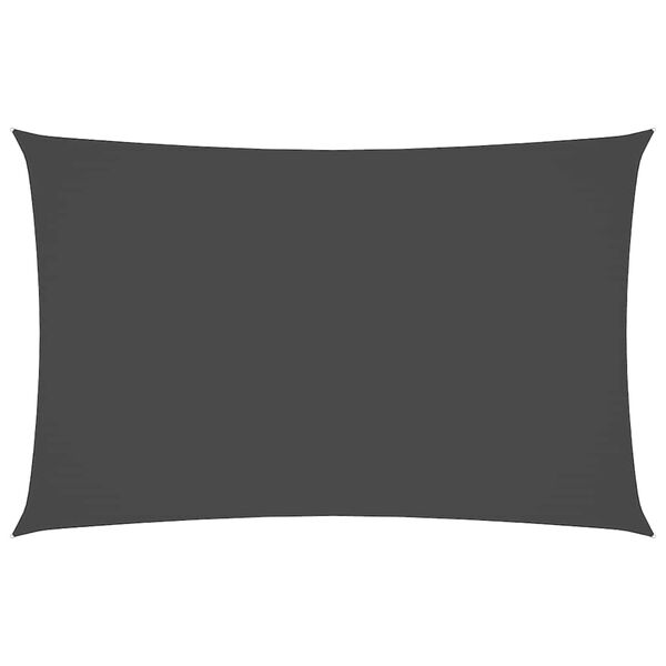 vidaXL solsejl 2x5 m oxfordstof rektangul&aelig;r antracitgr&aring;