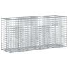 vidaXL Gabion h&oslash;jbed 170 x 50 x 80 cm Galvaniseret st&aring;l S&oslash;lv