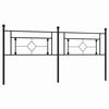 vidaXL udskiftningsgavl 200 cm metal sort