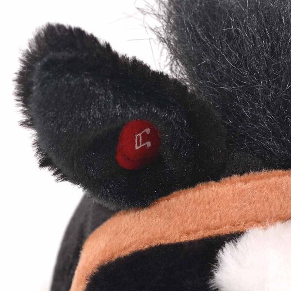 vidaXL st&aring;ende t&oslash;jdyr hest plysstof sort