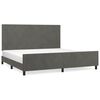 vidaXL Sengeramme uden madras M&oslash;rkegr&aring; 200x200 cm Fl&oslash;jl