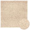 vidaXL gulvt&aelig;ppe ZIZUR beige 120x120cm jute-look indend&oslash;rs og udend&oslash;rs