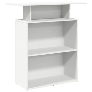 vidaXL receptionsdisk hvid 100x40x104 cm konstrueret tr&aelig;