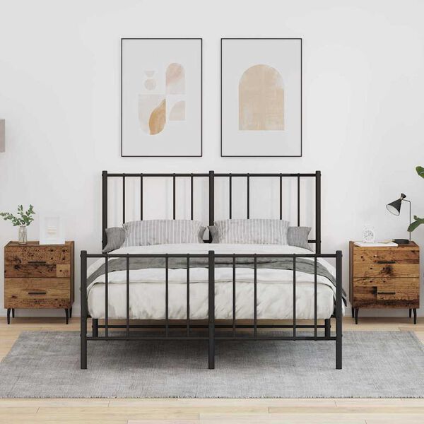 vidaXL Natskab 2 pcs Gammelt tr&aelig; 40 x 35 x 47,5 cm Konstrueret tr&aelig;