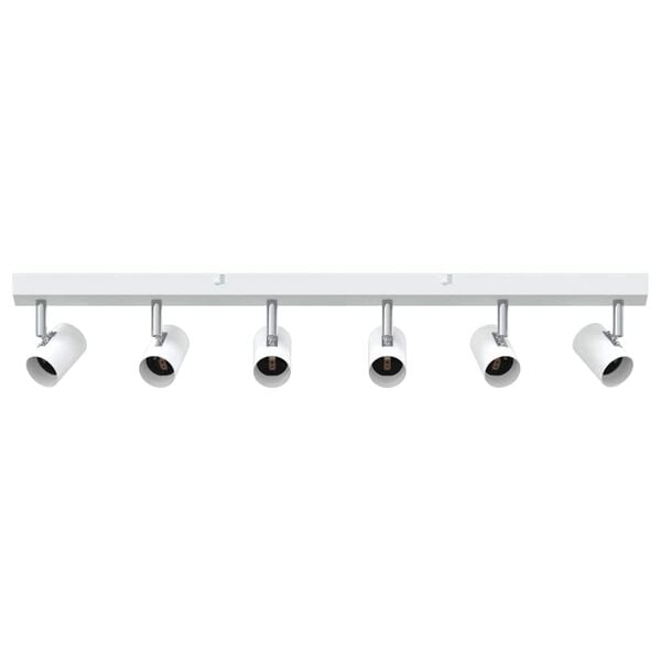 vidaXL Loftsspot med spotlights Hvid 73 x 6,5 x 11,5 cm Metal