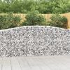 vidaXL buede gabionkurve 3 stk. 400x50x100/120 cm galvaniseret jern