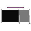 vidaXL sammenrullelig sidemarkise til terrassen 120 x 300 cm sort