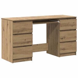 vidaXL skrivebord 140x50x77 cm konstrueret tr&aelig; kunsteg