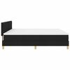 vidaXL LED Box Spring Bed med madras med LED Sort 200 x 200 cm Stof