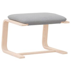 vidaXL fodskammel 51x41x40 cm stof lysegr&aring;