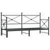 vidaXL daybed med udtr&aelig;k uden madras 80x200 cm st&aring;l sort