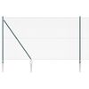 vidaXL K&aelig;dehegn med pigge 1,5 x 25 m PVC-belagt st&aring;l Gr&oslash;n Mesh