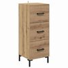 vidaXL Highboard Artisan Egetr&aelig; 34,5 x 34 x 180 cm Konstrueret tr&aelig;