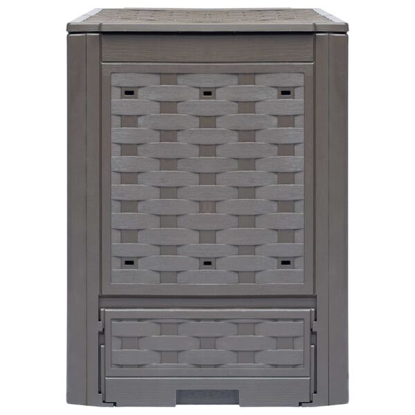 vidaXL kompostbeholder til haven 300 l 60 x 60 x 83 cm brun