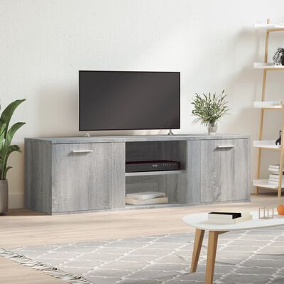 vidaXL tv-bord 120x34x37 cm konstrueret træ grå sonoma-eg