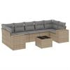 vidaXL sofas&aelig;t til haven 8 dele med hynder polyrattan beige