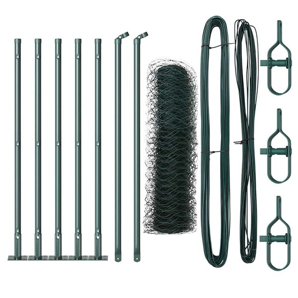 vidaXL Hegnsp&aelig;l Gr&oslash;n 10 x 0,4 m (36 mm net) St&aring;l og PVC