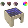 vidaXL sofabord med Infinity LED-lys 40x40x30 cm sonoma-eg
