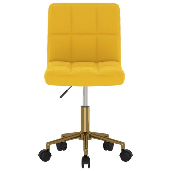 vidaXL drejelige spisebordsstole 4 stk. fl&oslash;jl sennepsgul