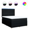 vidaXL kontinentalseng med madras 140x190 cm stof sort