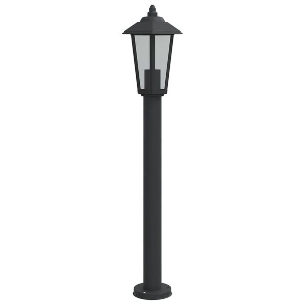 vidaXL udendørs standerlampe 80 cm rustfrit stål sort