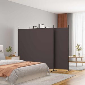 vidaXL 3-panels rumdeler 525x180 cm stof brun