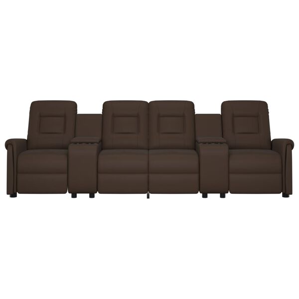 vidaXL 4-personers massagestol med kopholdere brun