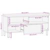 vidaXL TV-skab Hvid Vask Finish 100 x 33 x 46 cm Massivt mangotr&aelig;