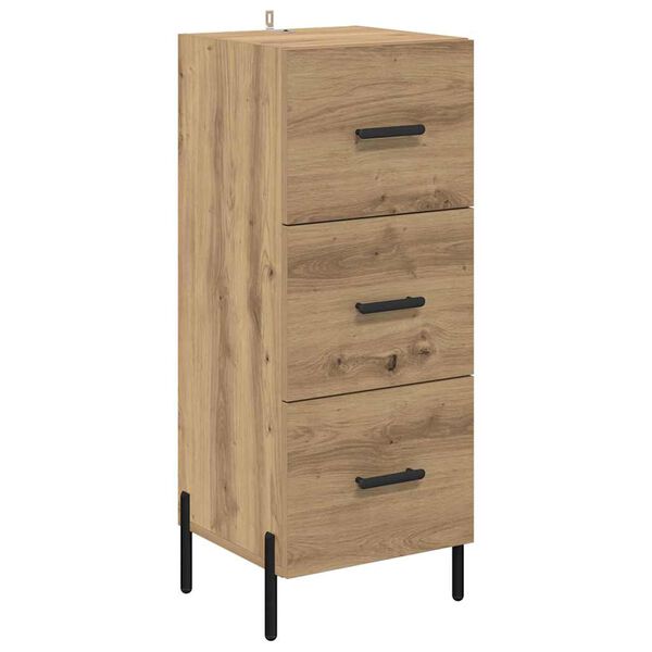 vidaXL Sideboard artisan eg 34 x 34.5 x 90 cm Konstrueret tr&aelig;