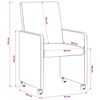 vidaXL Spisebordsstole med hjul 2 pcs Creme 57 x 66 x 94 cm Kunstl&aelig;der