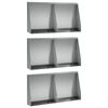 vidaXL St&oslash;ttemur 6 stk. 40 x 12 x 50 cm Galvaniseret st&aring;l S&oslash;lv