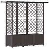 vidaXL H&aelig;vet Bed med Trellis og Tag Brun 162,5 x 40 x 138 cm PP