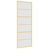 vidaXL skyded&oslash;r 76x205 cm matteret sikkerhedsglas og aluminium gylden